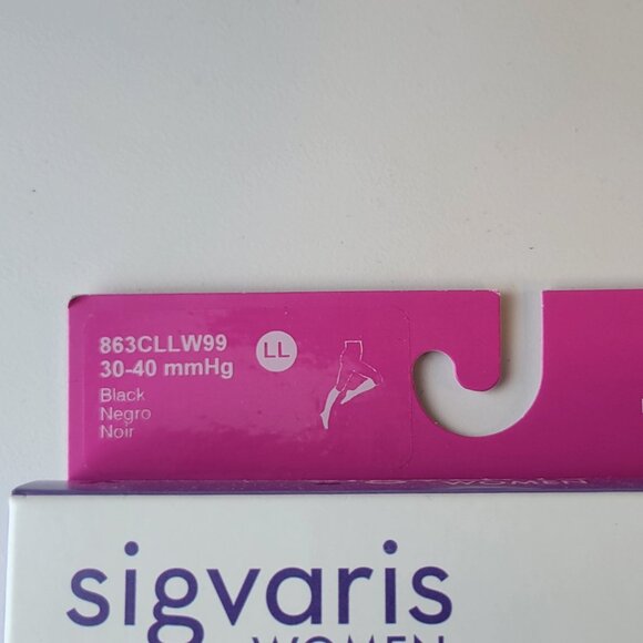 Sigvaris Medical Compression Hosiery / Knee-High / LL / Black / 863CLLW99 - Picture 3 of 5
